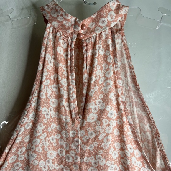 NEW Urban Romantics Pink Floral Mock Neck Halter Sleeveless Tank Top Size XS - Picture 7 of 8